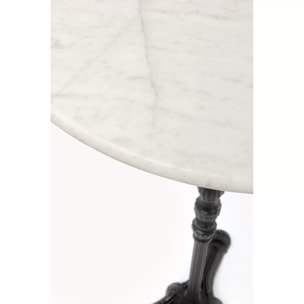 Table de bar Bistrot 60cm marbre blanc Kare Design