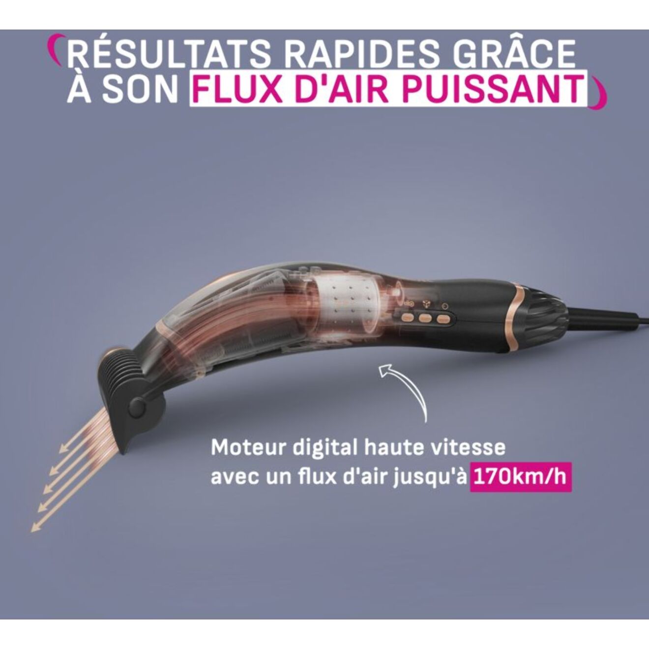 Sèche cheveux CALOR CF8C20C0 Air Motion