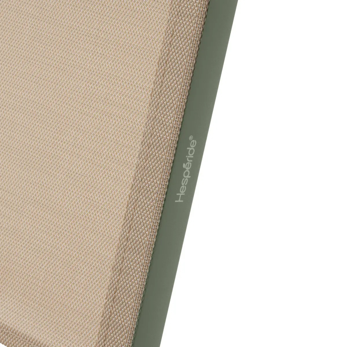 Lot de 4 chaises de jardin pliantes "Essentia" lin & vert laurier aluminium et texaline