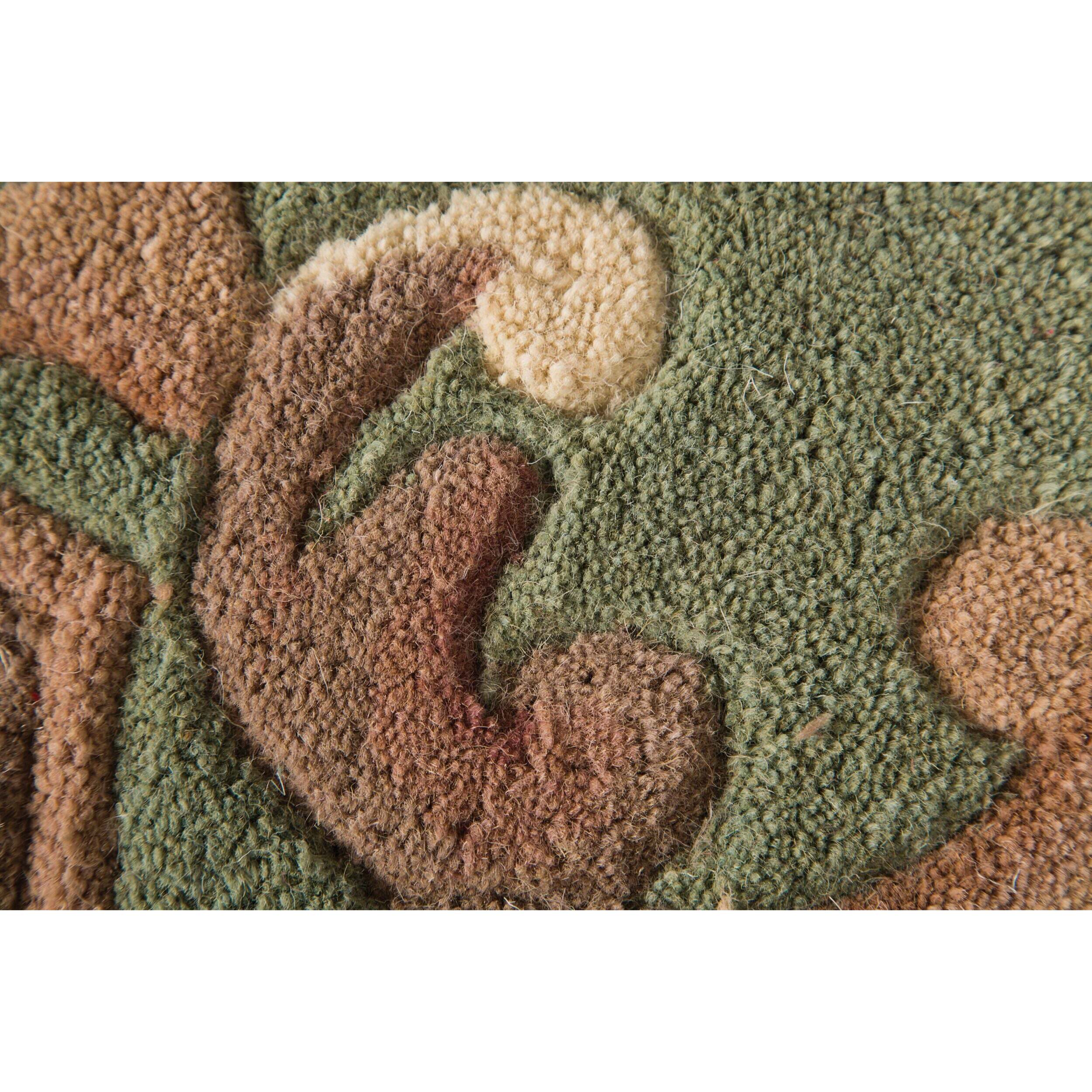 Tapis en laine rond AUBUSSON Vert