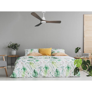 Ventilateur de plafond Réversible  Thermostat Wifi Moteur à courant continu Toits en pente Télécommande Hypersilence Mémoire Shopify Vendible (AUTOMATIQUE)