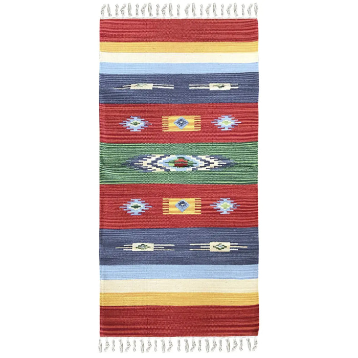 Tappeto kilim multiuso 100% cotone lavabile per salotto, soggiorno, camera da letto, cucina, ingresso