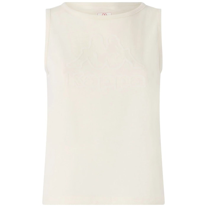 T-Shirts & Top Kappa Donna Logo Gria Bianco