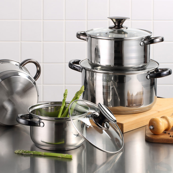 Bateria 8pc acero inoxidable Colección San Ignacio Premium - DINA