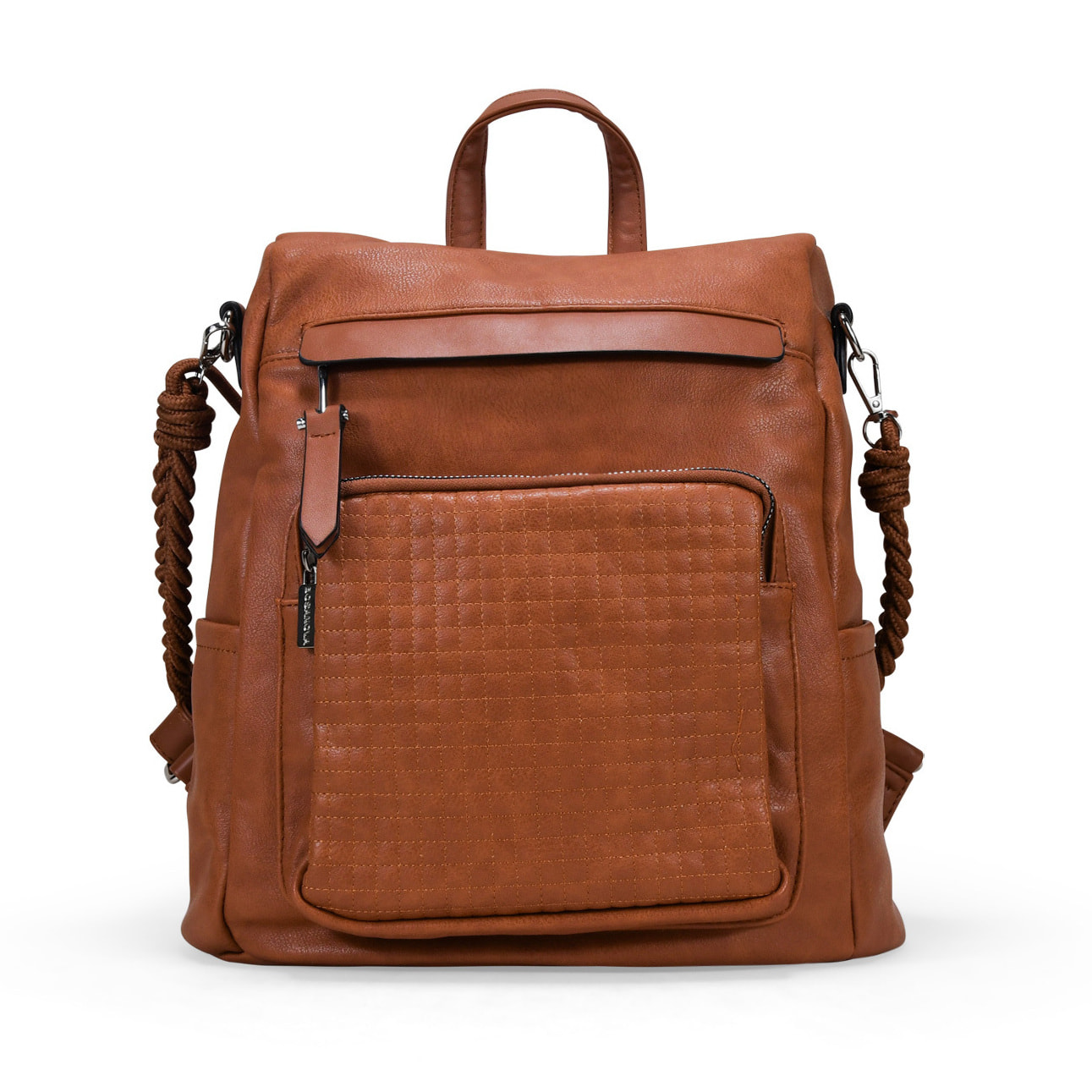 Mochila antirrobo cuero con cremallera