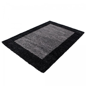 Tapis poils longs shaggy tissé motif simple NIVA