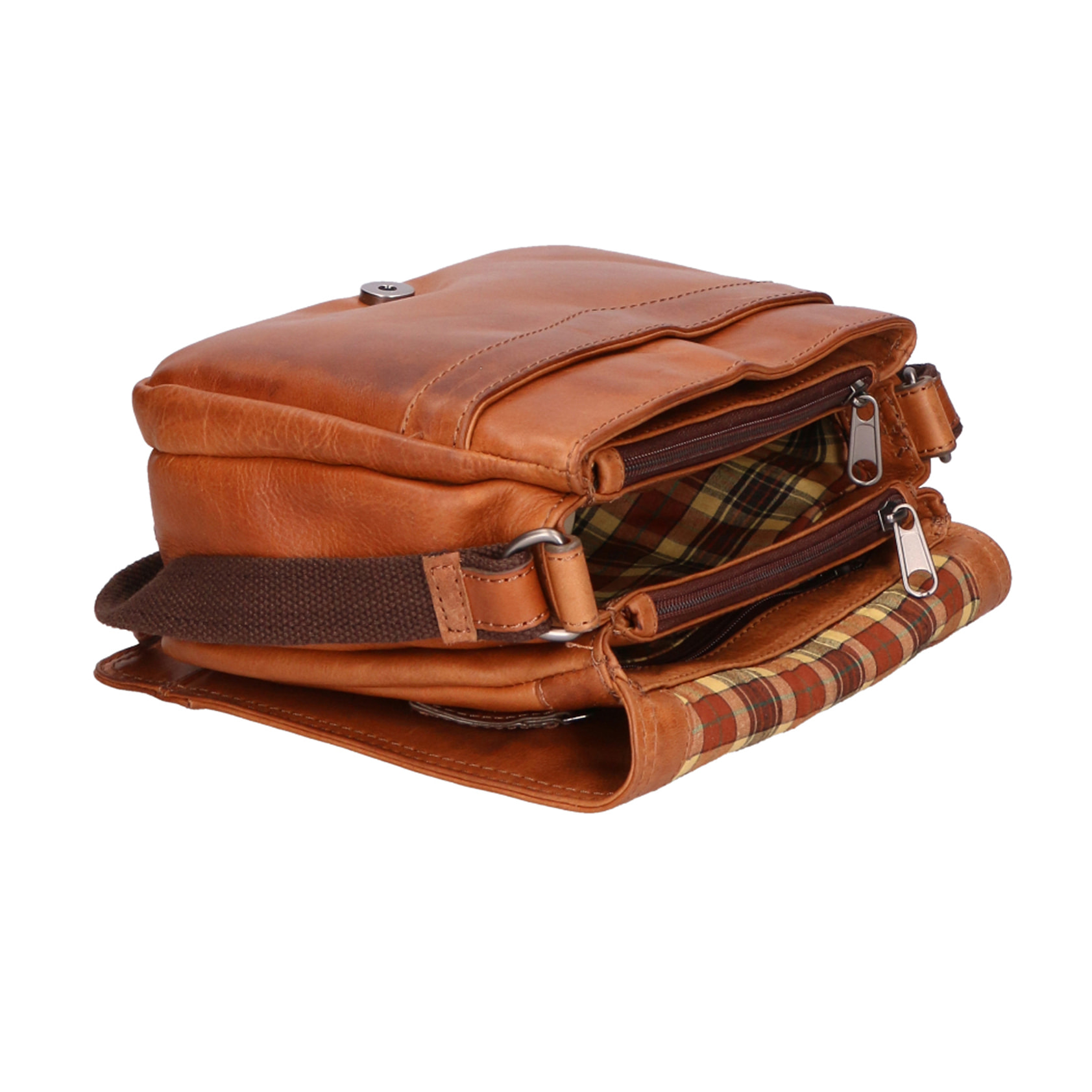 Borsa a tracolla unisex In Vera pelle Made in Italy 23x18x10 cm