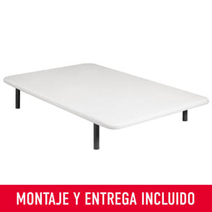 Base Tapizada Blanca Reforzada Tejido 3D Transpirable con 4 Patas, Montaje Incluido, 3 Años de Garantía · ROYAL SLEEP