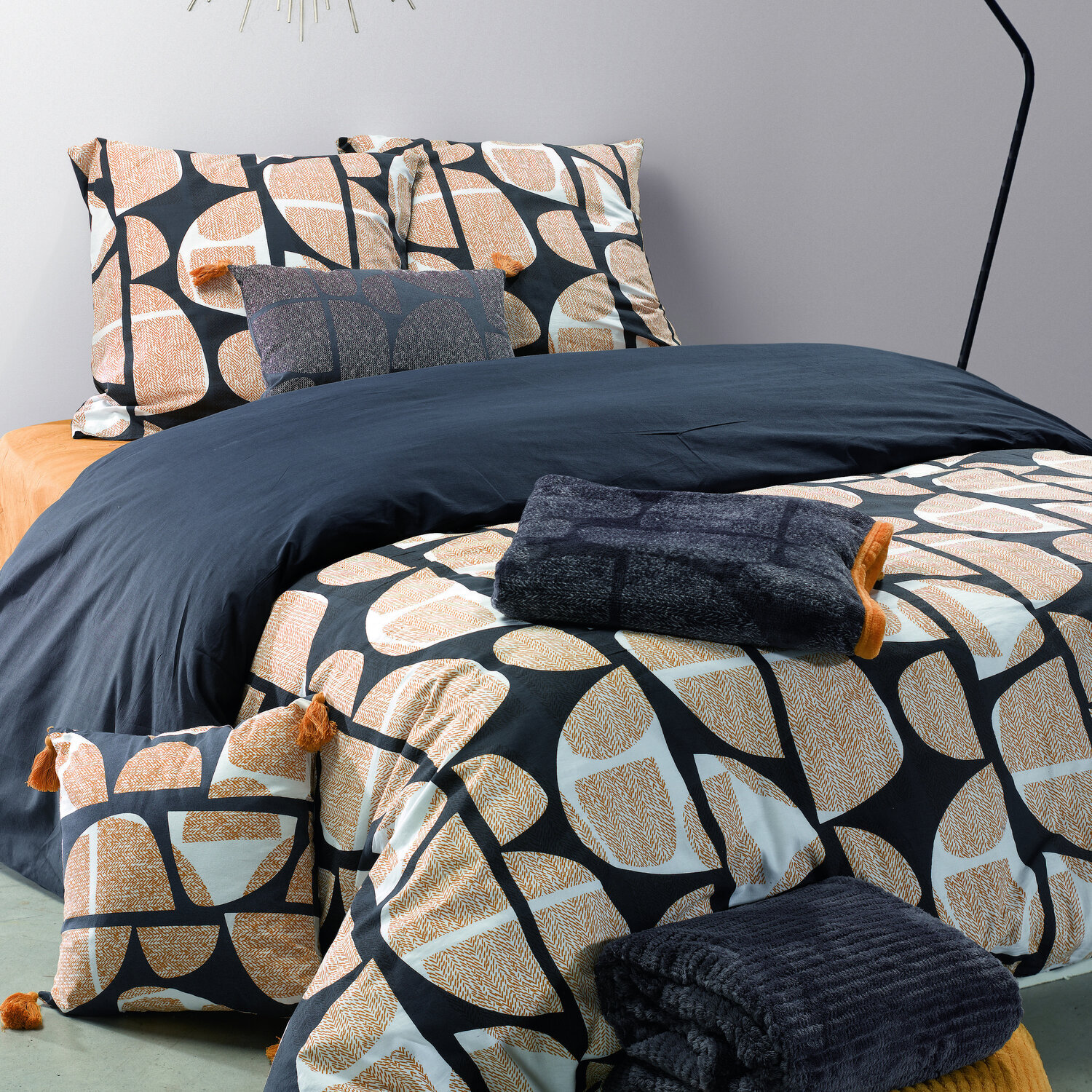 Plaid imprime 100%polyester 220gsm nobaly d'automne et hiver