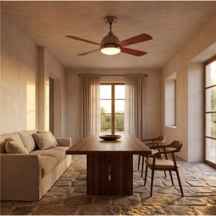 Forlight Ventilador IP20 Borneo E27 15W Patiné Teca