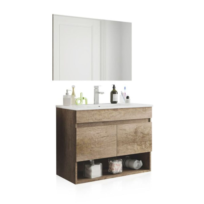 Mueble de baño con espejo Thai 2 puertas Nordik