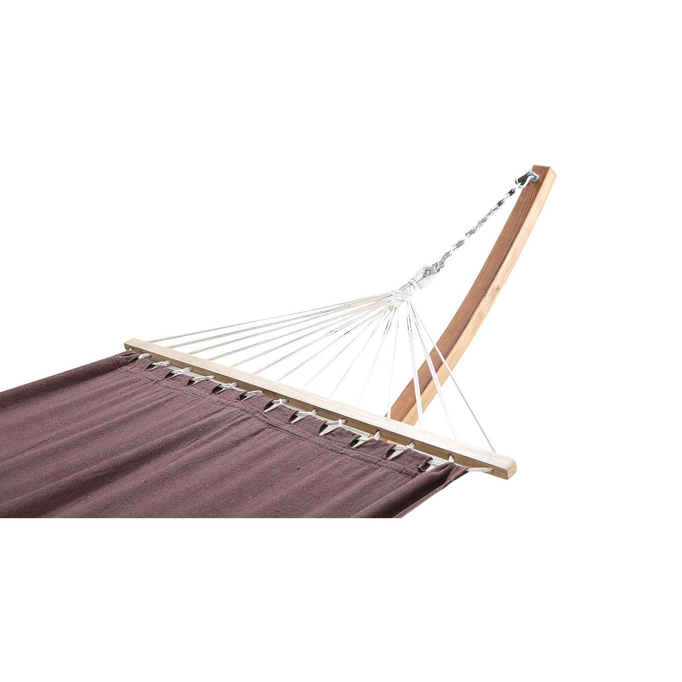 Hamac avec auvent sur support 3,15 m en bois chocolat ARYN
