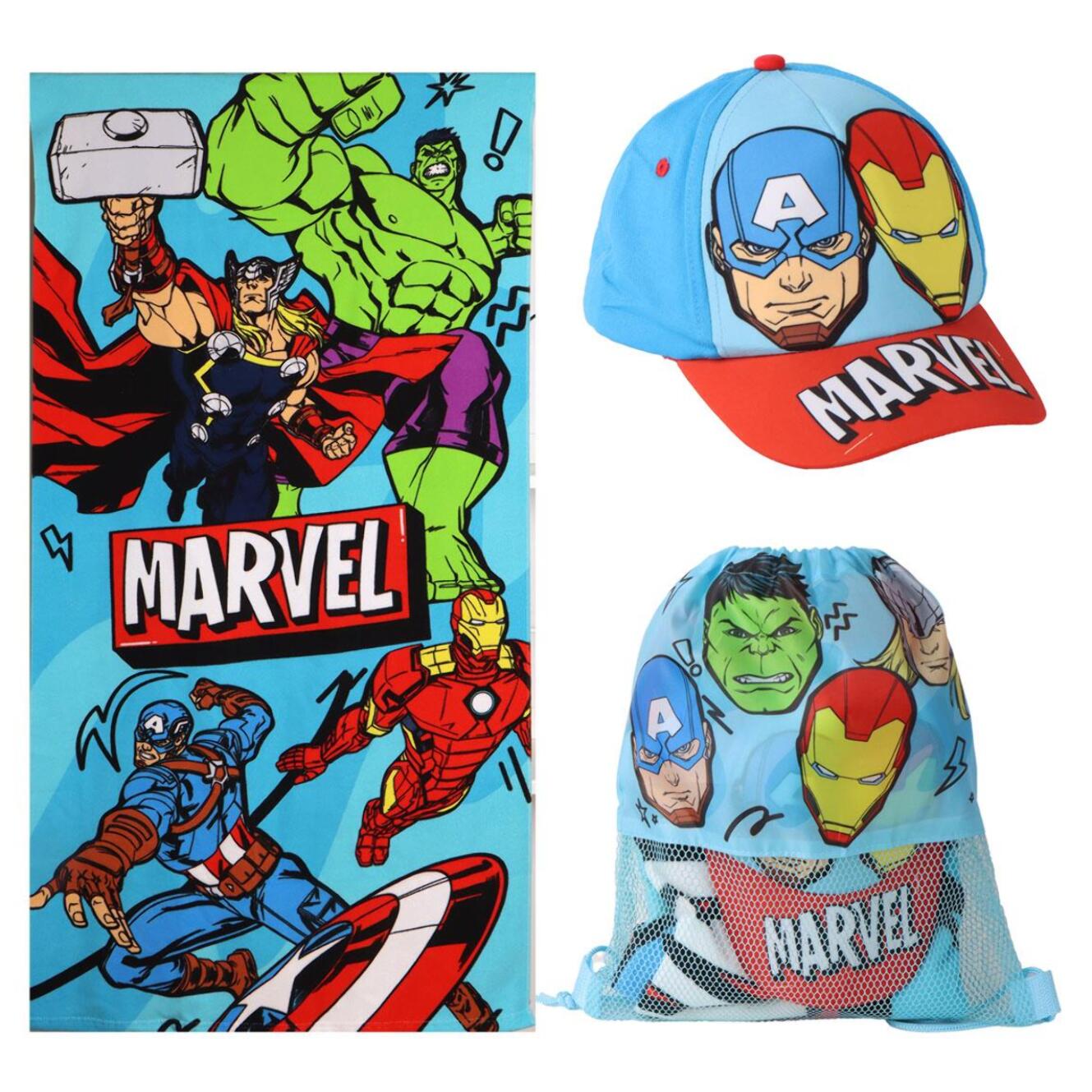 Set de Toalla de Avengers - 70x140x1 cm - Color:Multicolor