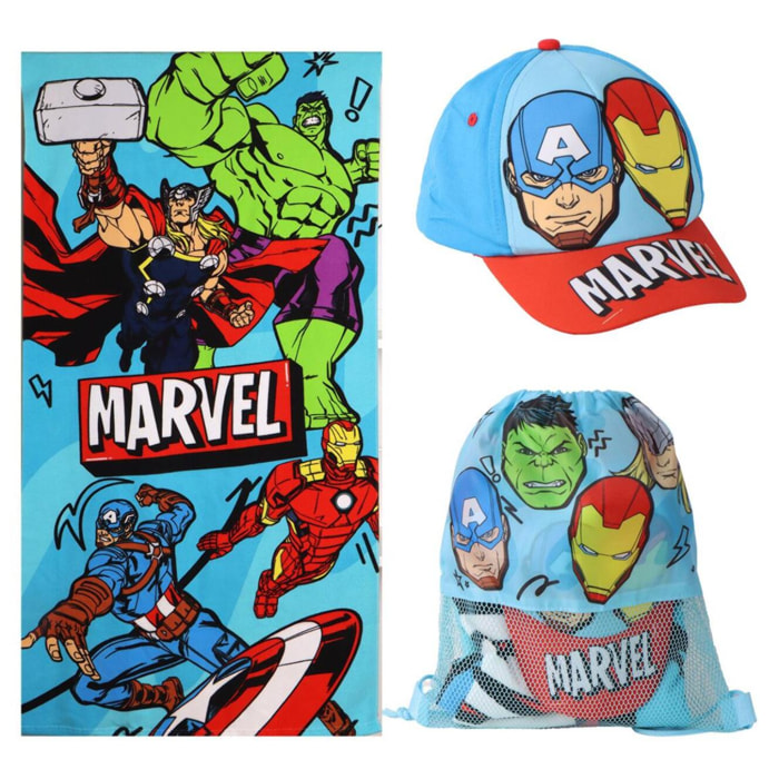 Set de Toalla de Avengers - 70x140x1 cm - Color:Multicolor