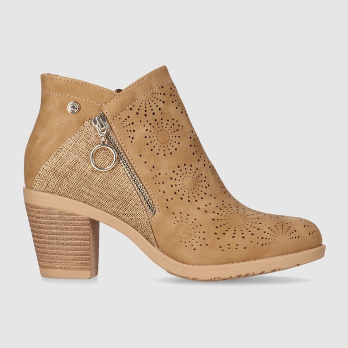 Botines de Piel Sintética - Cuero - Tacón: 6 cm