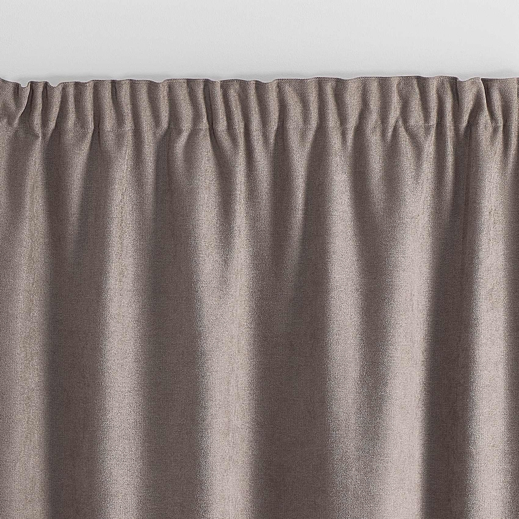 Rideau thermique phonique et semi occultant à galons fronceurs KONFOR - Lin