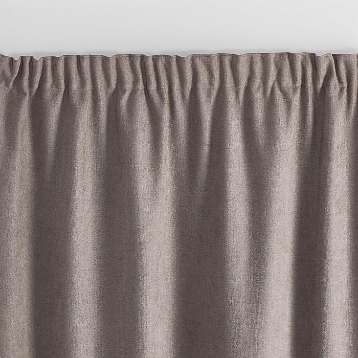 Rideau thermique phonique et semi occultant à galons fronceurs KONFOR - Lin