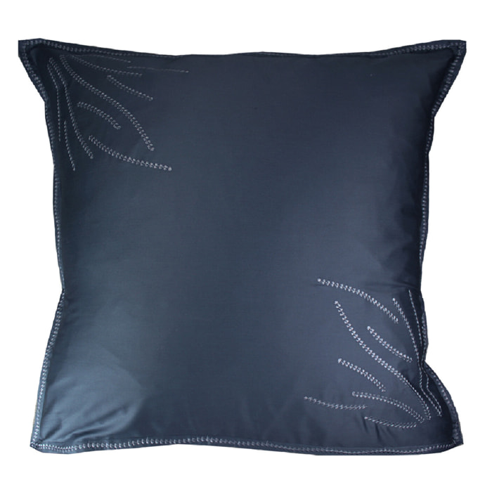 Taie d'oreiller Ondes bleu nuit