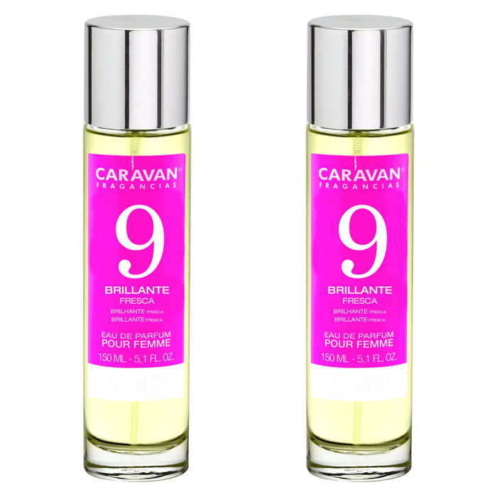 Caravan fragancias set de 2 frascos perfume de mujer nº9, de 150 ml