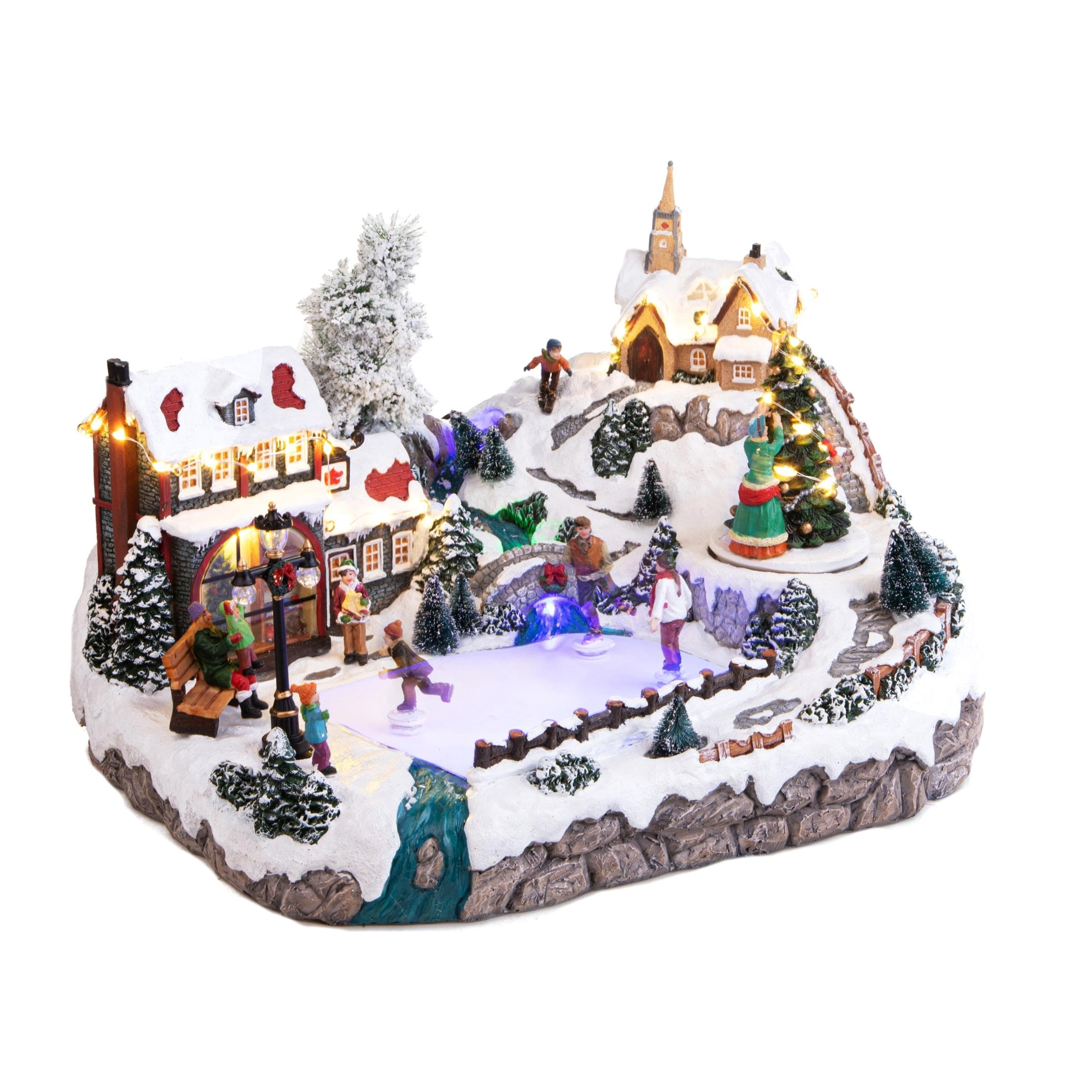 Villaggio con musica movimento e luci - Pezzi 1 - 42xH25x34cm - Bianchi Dino SpA