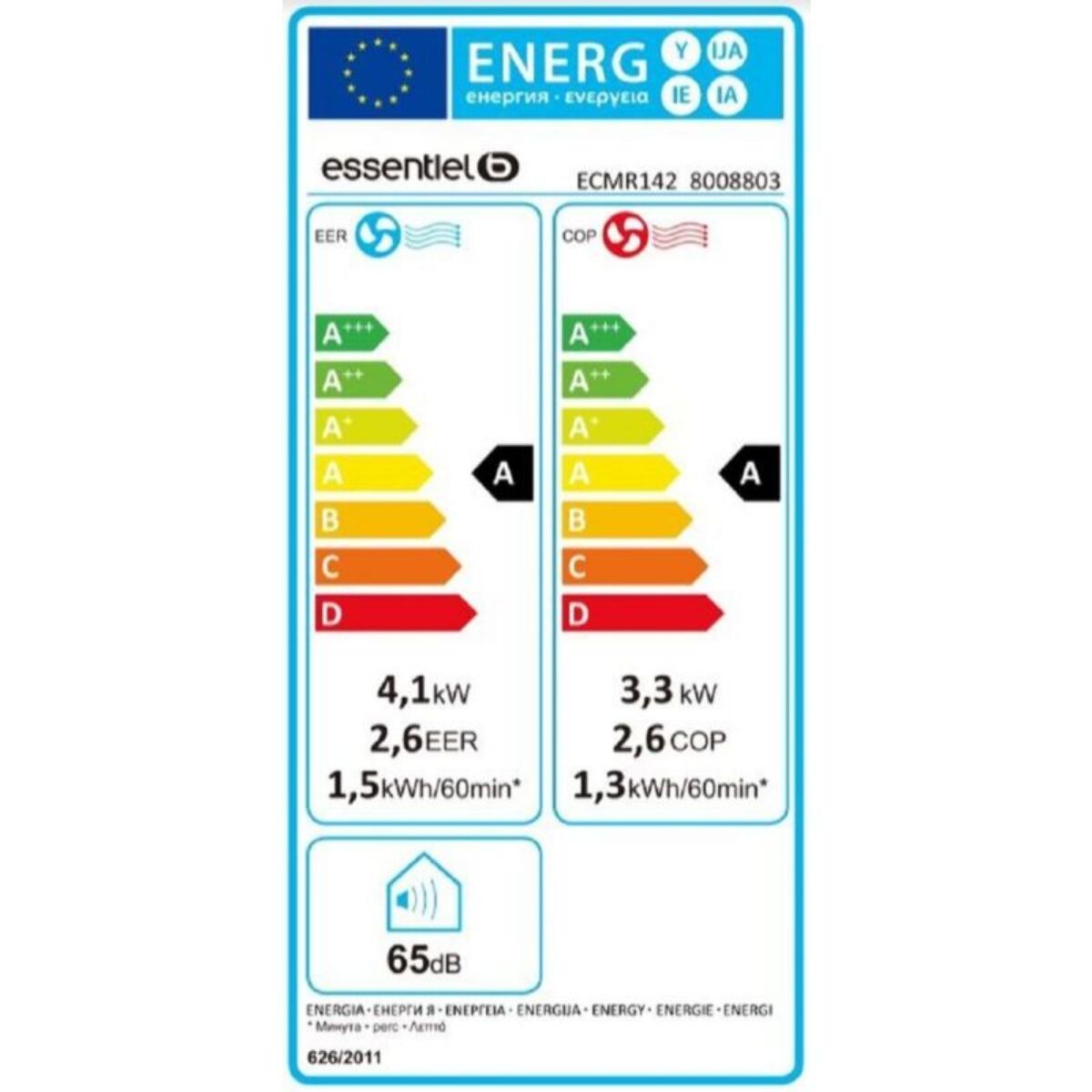 Climatiseur réversible ESSENTIELB ECMR142