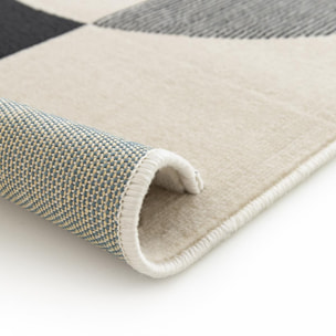Tapis salon et chambre tissé motif géométrique KUDI