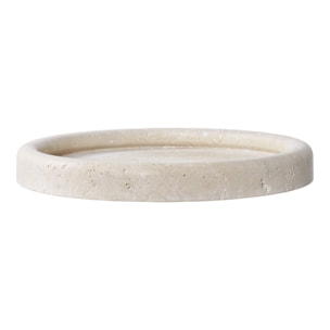 Vassoio tondo in travertino naturale Vikasa Home ø25,5 cm
