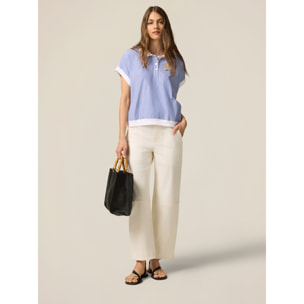 Oltre - Camiseta polo con broche - Light - blue