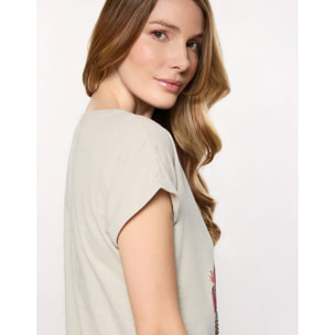 Camiseta Manga Corta Cactus Beige - Cactica