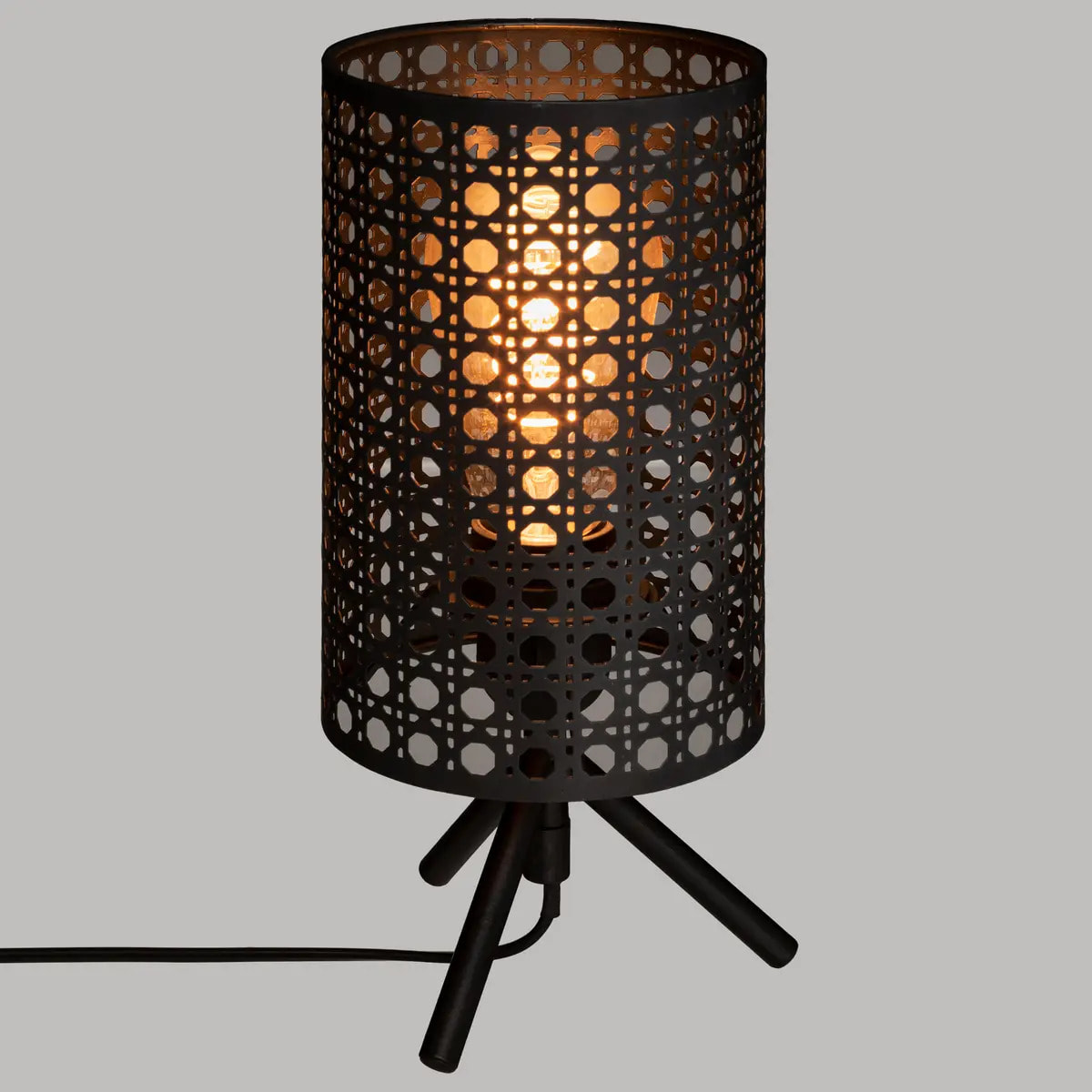 Lampe "Katel" noire H28 cm