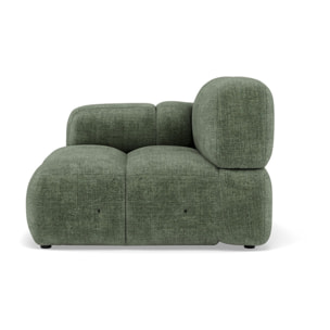 Grace - module d'assise gauche en velours texturé - Vert sauge