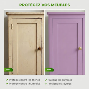 Rouleau adhésif décoratif Vinyle au Mètre - Lilas - Sticker Lavable Imperméable Mur Cuisine Meubles