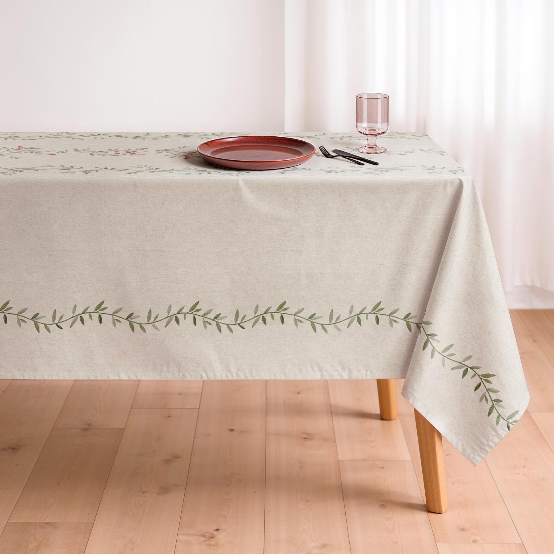 Mantel antimanchas SENDA VERDE - 100% algodón