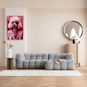 Tableau en verre caniche rose 80x120cm Kare Design