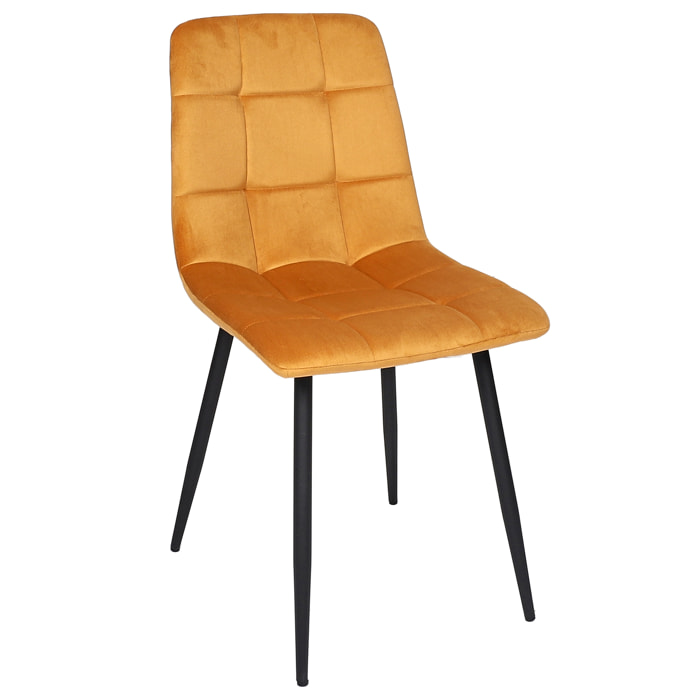 Chaise Mateo Jaune Moutarde - Lot De 4