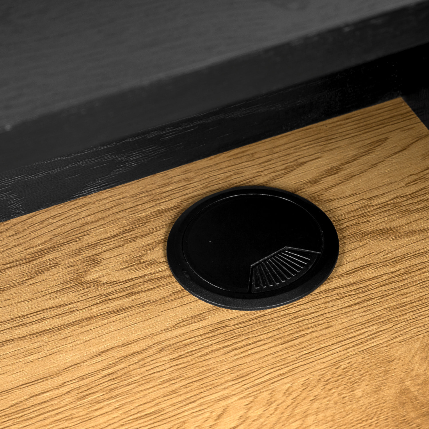 Bureau bois et noir 2 tiroirs ARTHUR