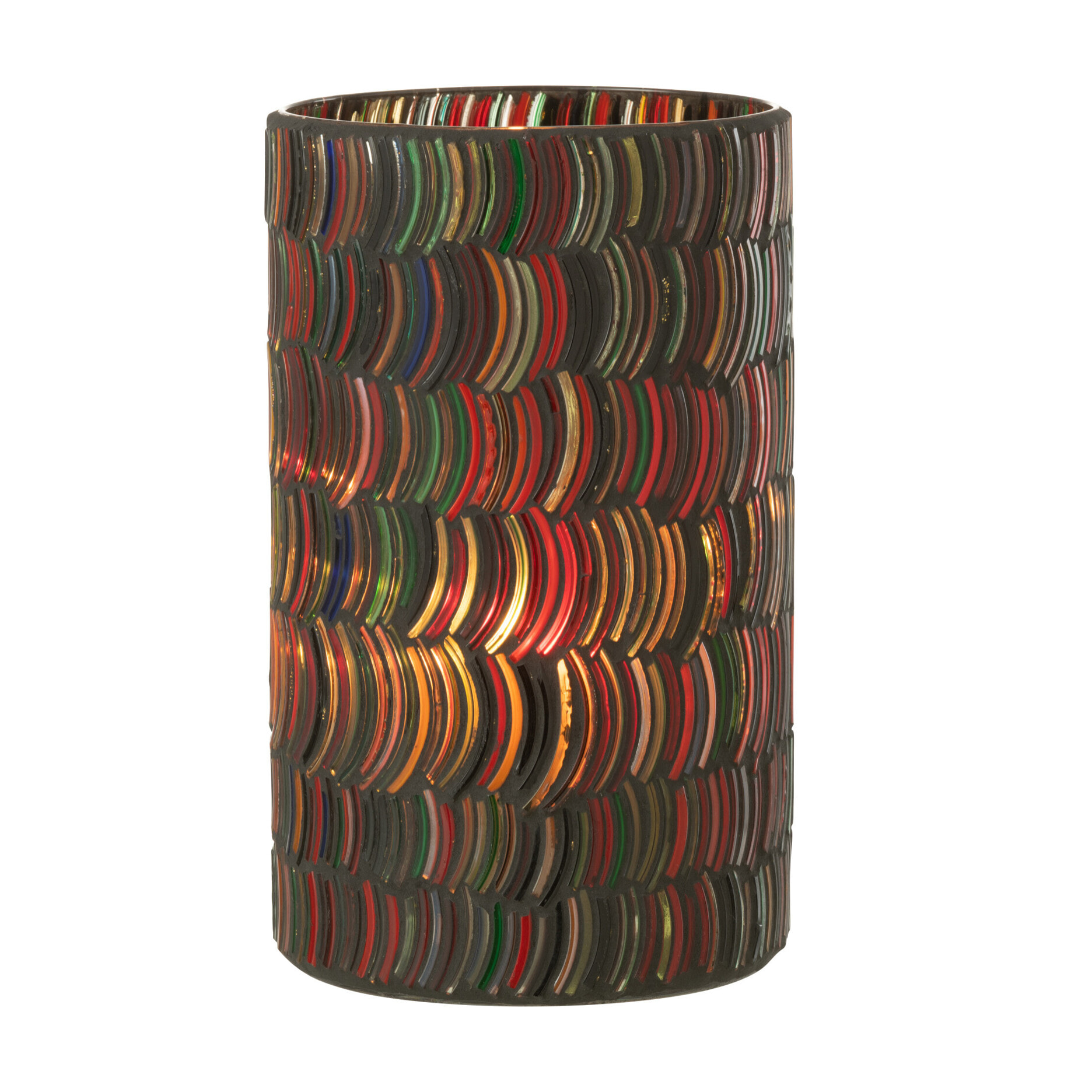 J-Line photophore Mosaic Courbe - verrre - mix - large
