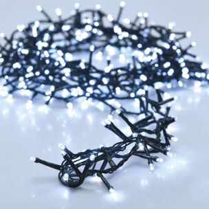 luces de navidad de 1250 luces led blanco con cable de 25 metros y temporizador