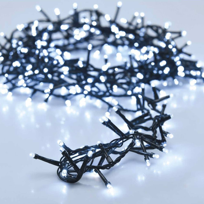 luces de navidad de 1250 luces led blanco con cable de 25 metros y temporizador