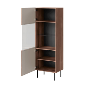 Franco - vitrine - effet bois - 1 porte - 183 cm - Bois