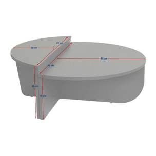 Table basse moderne effet marbre blanc - 2 hauteurs MARFA