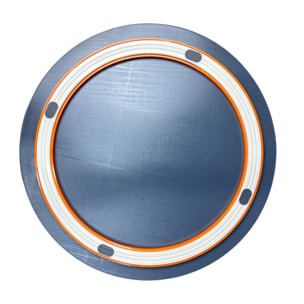 Plateau rotatif tournant 360° D. 55 cm céramique gris effet clair marbré - LAZY