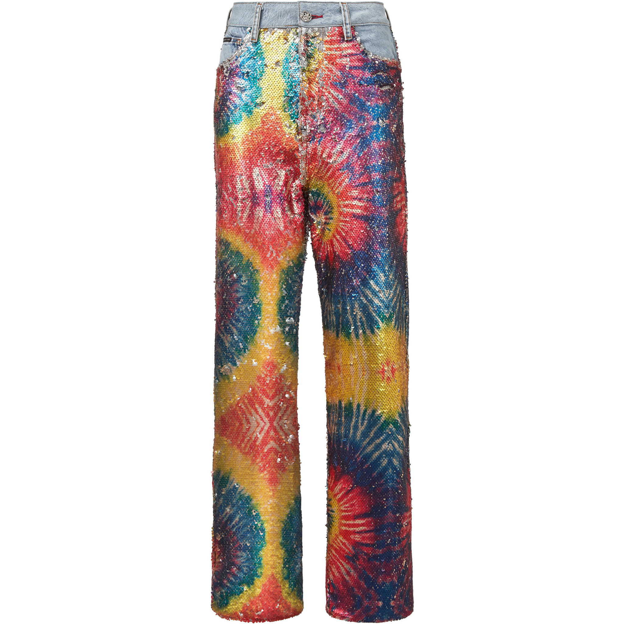 PHILIPP PLEIN Denim Trousers Loose Fit TIE DYE
