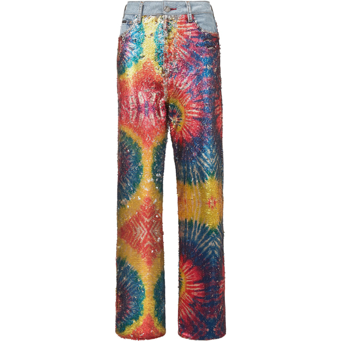 PHILIPP PLEIN Denim Trousers Loose Fit TIE DYE