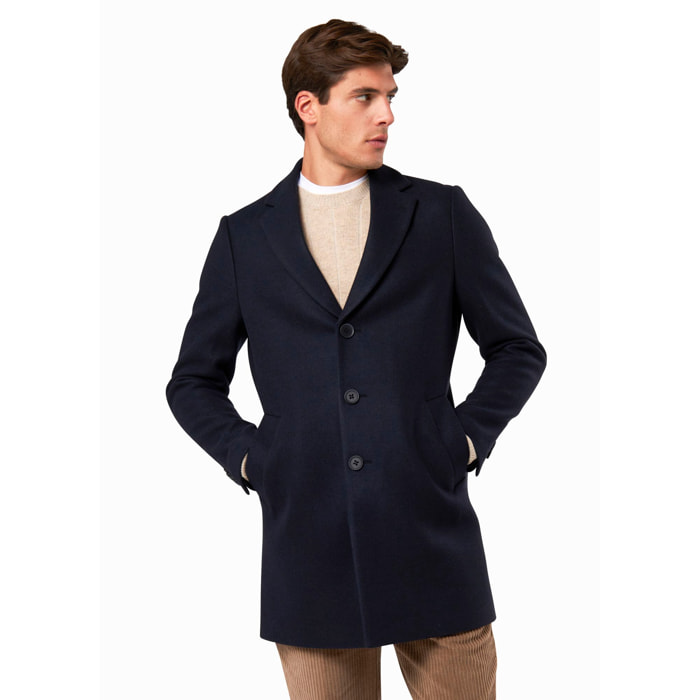 CAPPOTTO BLU SCURO CONBIPEL