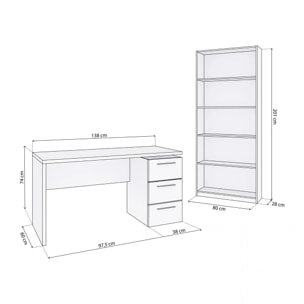 Pack office Sasha Plus Blanco Artik (Blanco Mate)