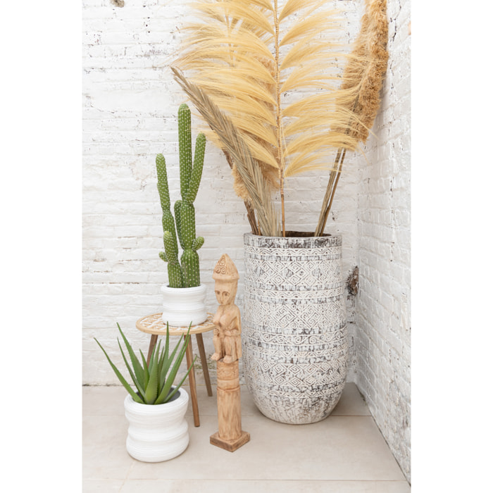 J-Line cache-pot Organique - céramique - blanc - small - 2 pcs - Ø 25.5 cm