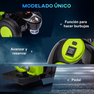 Moto Eléctrica para Niños de +2 Años Moto de Batería para Niños 6V con Función de Soplar Burbujas Faros Música Moto para Niños con Velocidad 3 km/h Carga 30 kg Verde