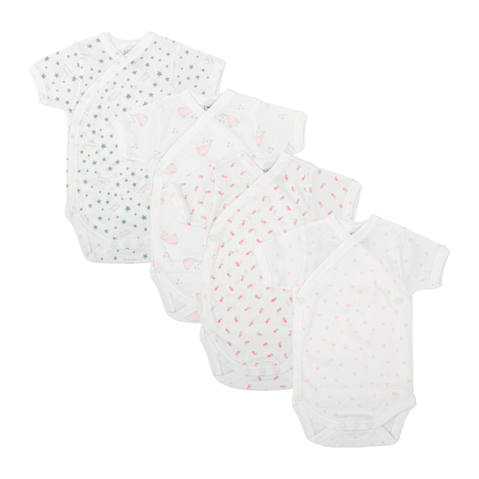 Pack 4 Body Cruzado Manga Corta