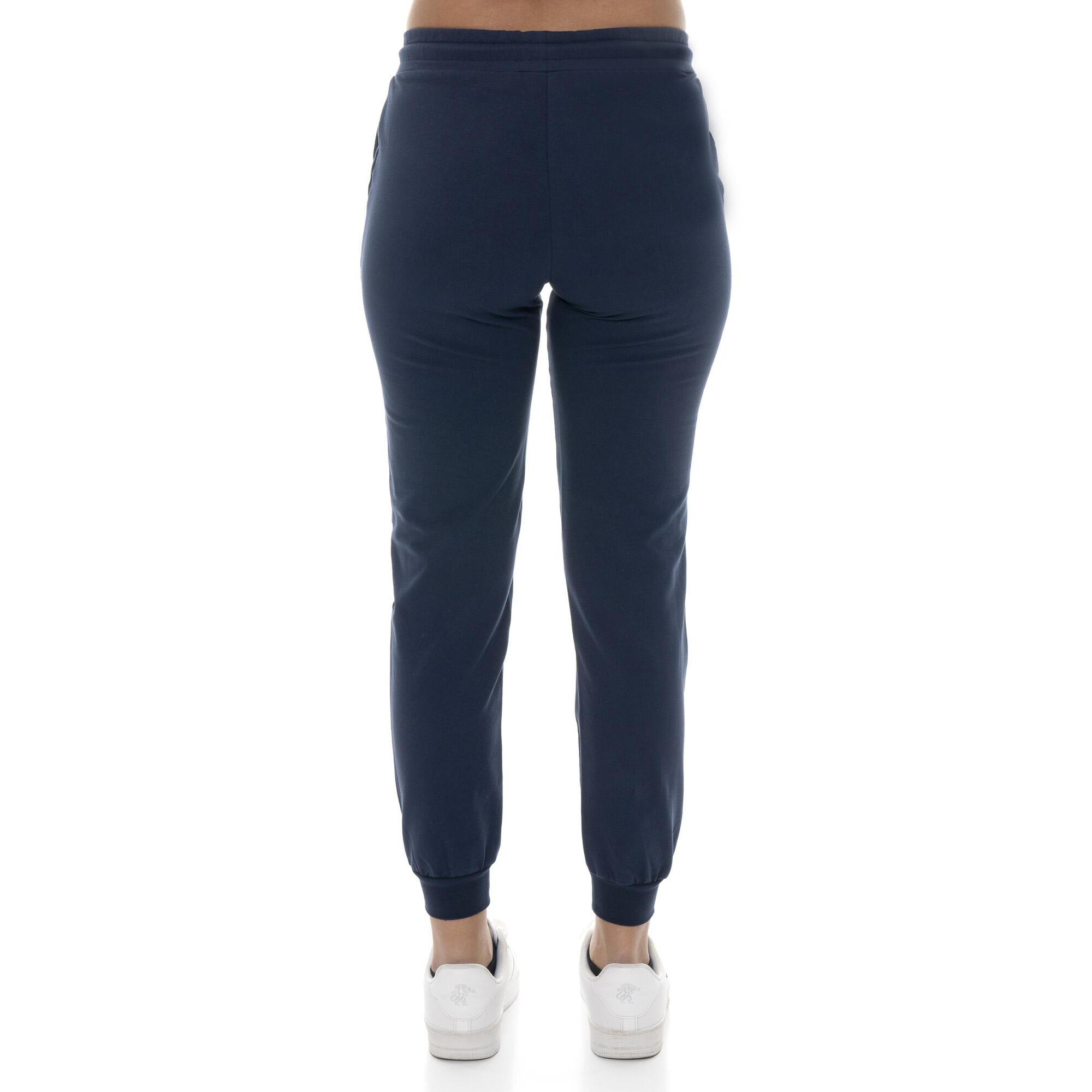 Pantalón de mujer de algodón sin forro polar con puños Leone Basic